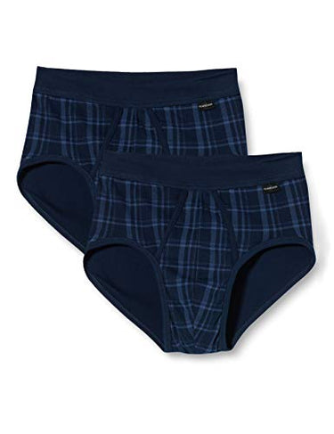 Schiesser Herren 2 PACK Sportslip mit Eingriff - Classic, dunkelblau_172691, 8/ im Sale